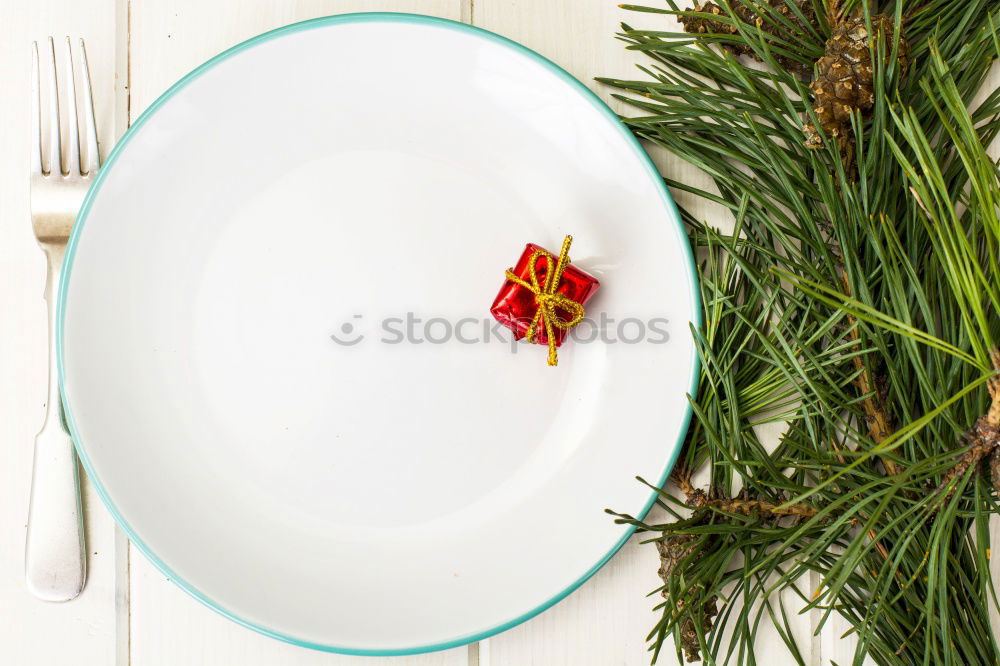 Similar – white ceramic plate with iron vintage cutlery