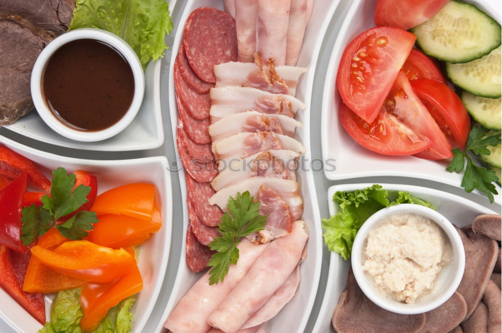 Similar – Image, Stock Photo Chicken breast fillets packed with vegetables