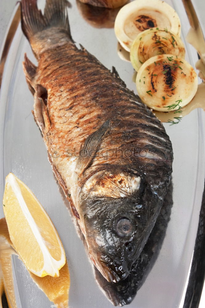 Similar – Fish fillet preparation on the baking tray