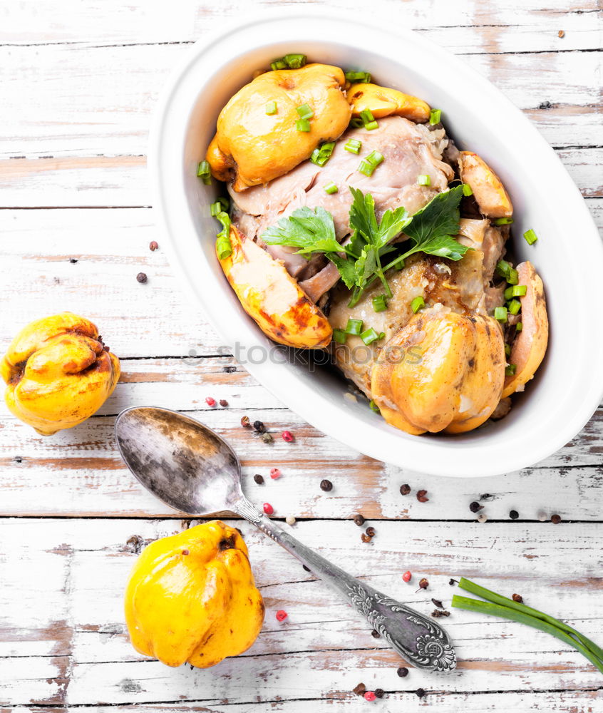 Similar – Image, Stock Photo Chicken stewed in pear