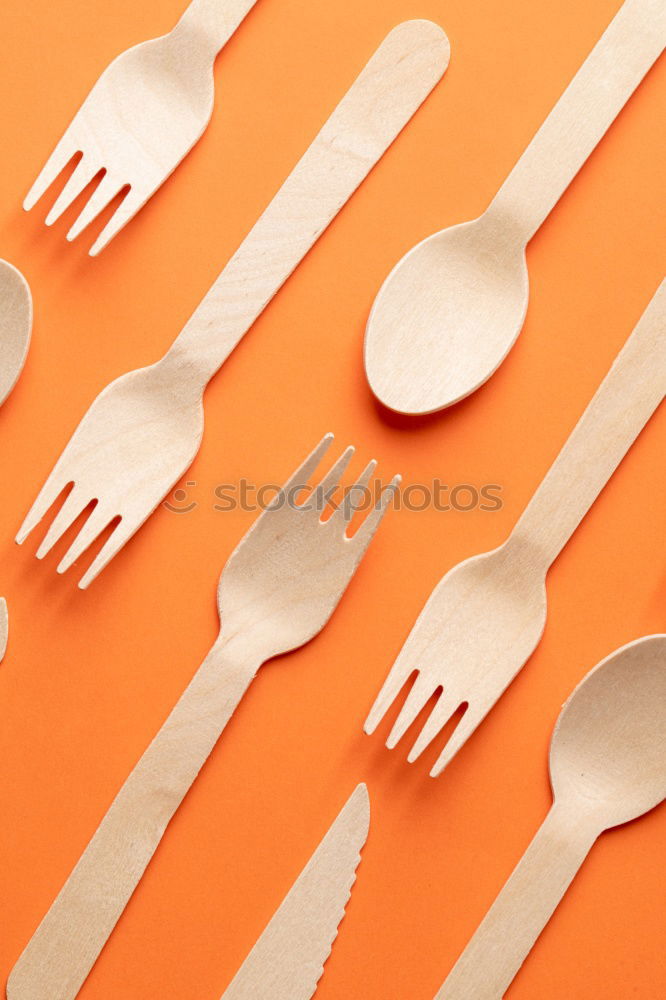 Similar – Image, Stock Photo Colorful of green plastic spoon and fork