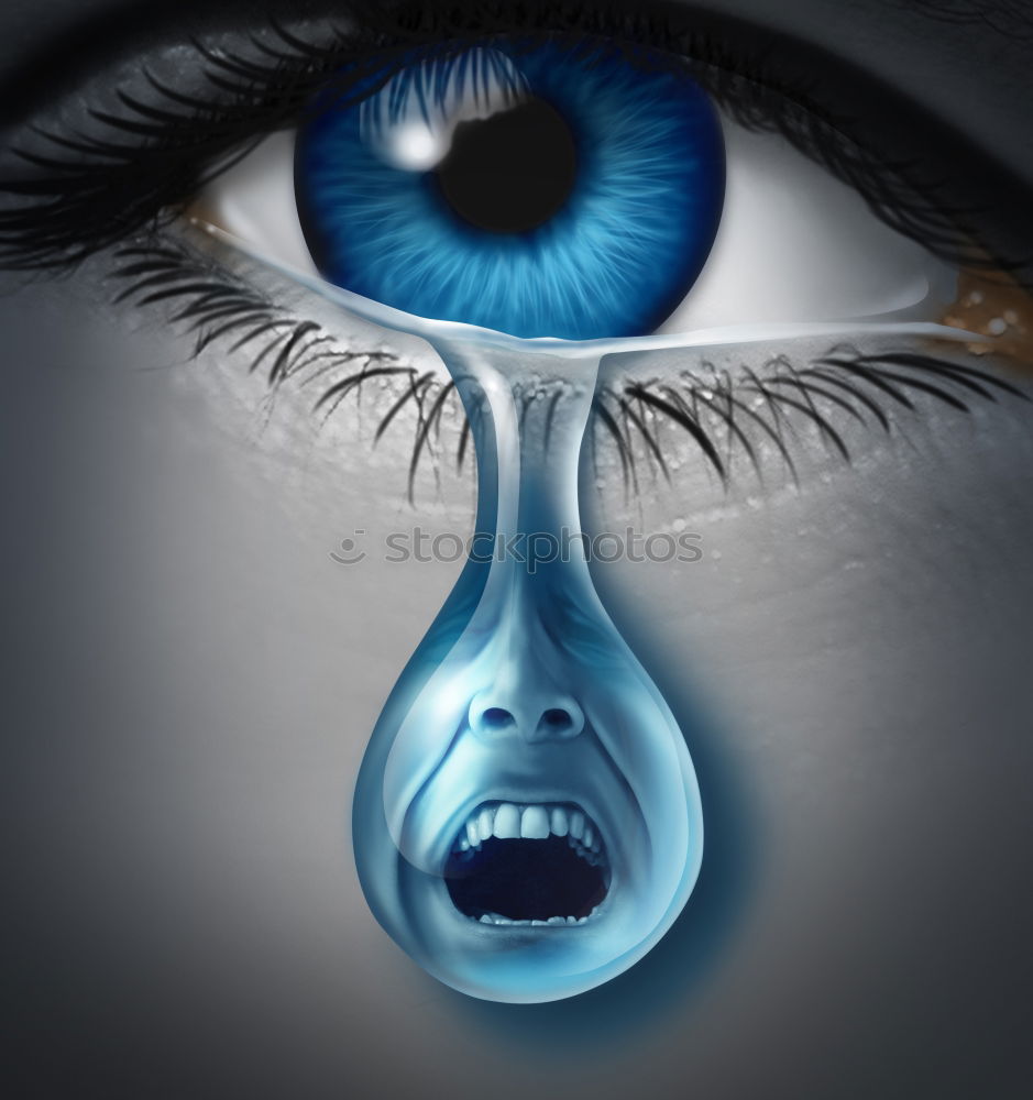 Similar – Tears part II Junge Frau