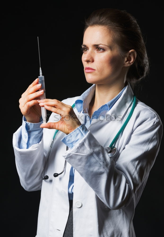 Similar – Image, Stock Photo Woman in protective clothes posing with a blue paint roller #DIY