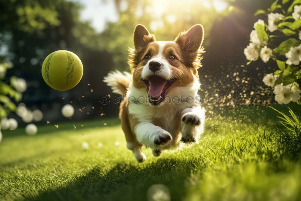 Similar – Image, Stock Photo Dog with ball Nature