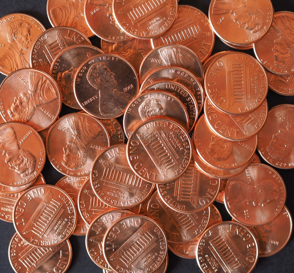 Similar – Image, Stock Photo 1 and 2 cent coins Money