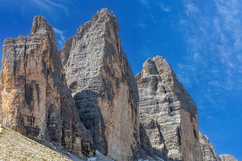Similar – Image, Stock Photo View between two rock crevices to the next mountains in the Dolomites