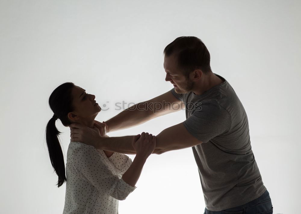 Similar – Image, Stock Photo Happy couple smiling and kissing.