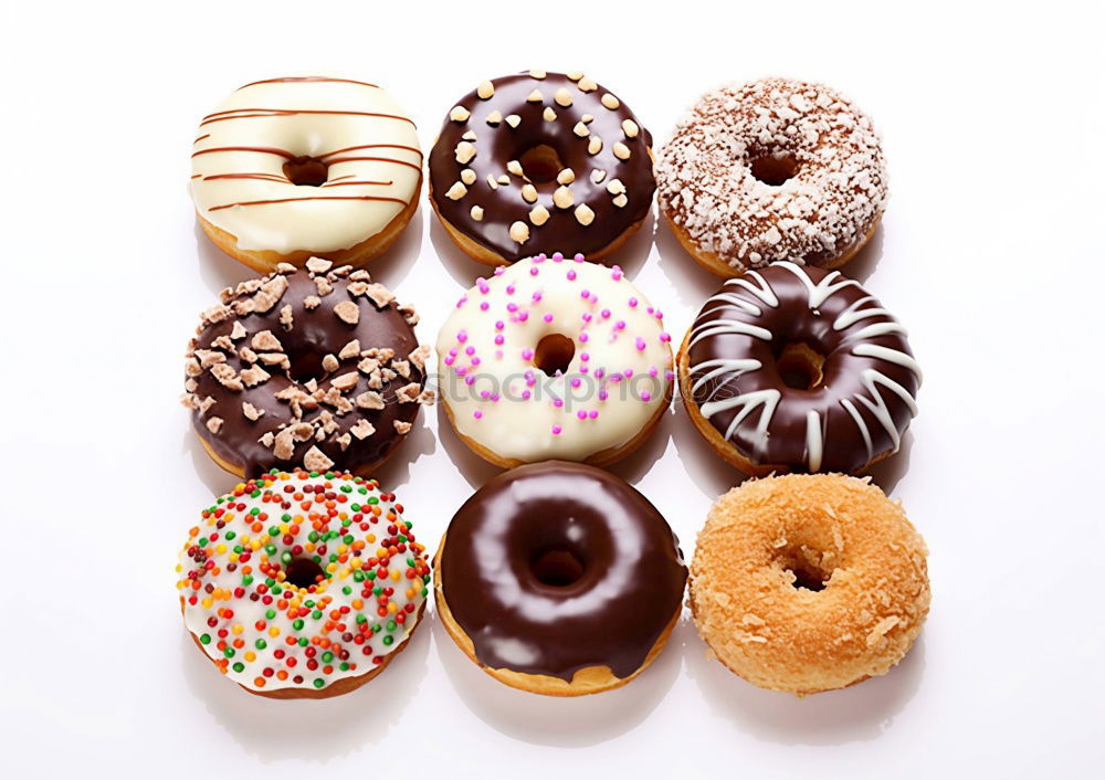 Image, Stock Photo Funny Colorful Donuts In Box