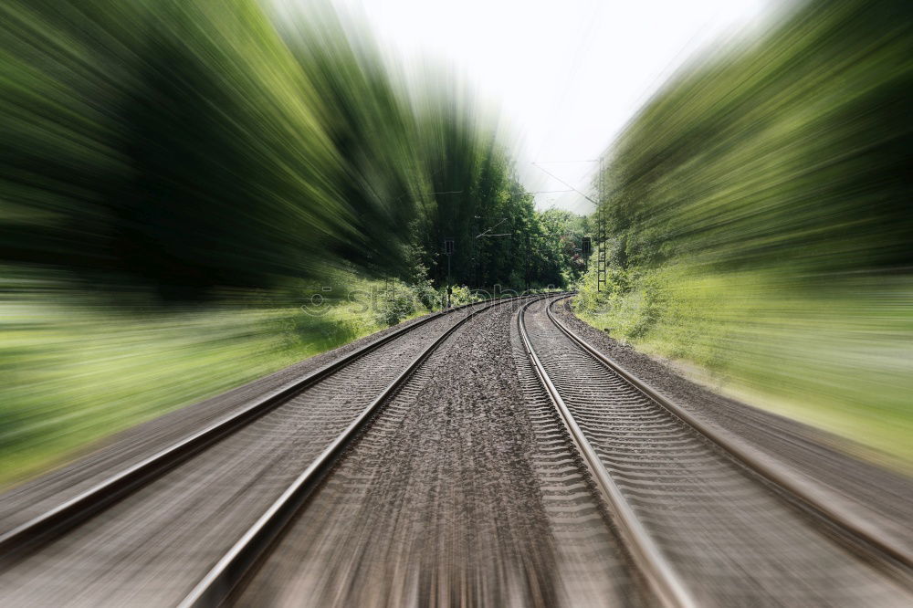 Image, Stock Photo rails Railroad tracks