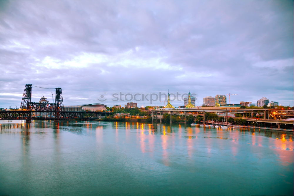 Similar – Image, Stock Photo View over the Warnow to Rostock.