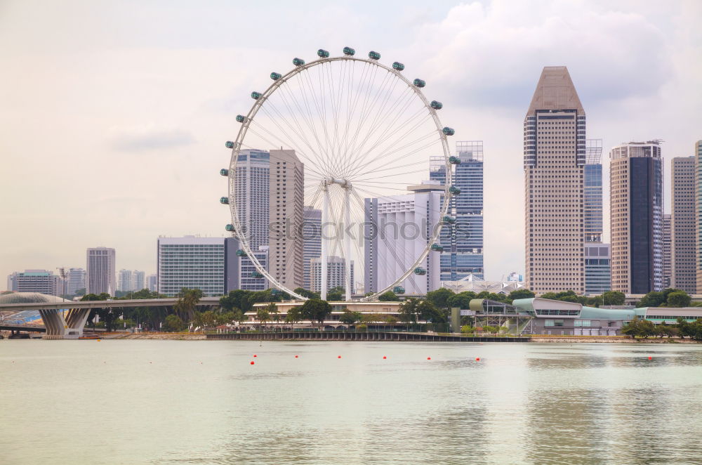 Similar – Image, Stock Photo Modern city skyline in sunlight