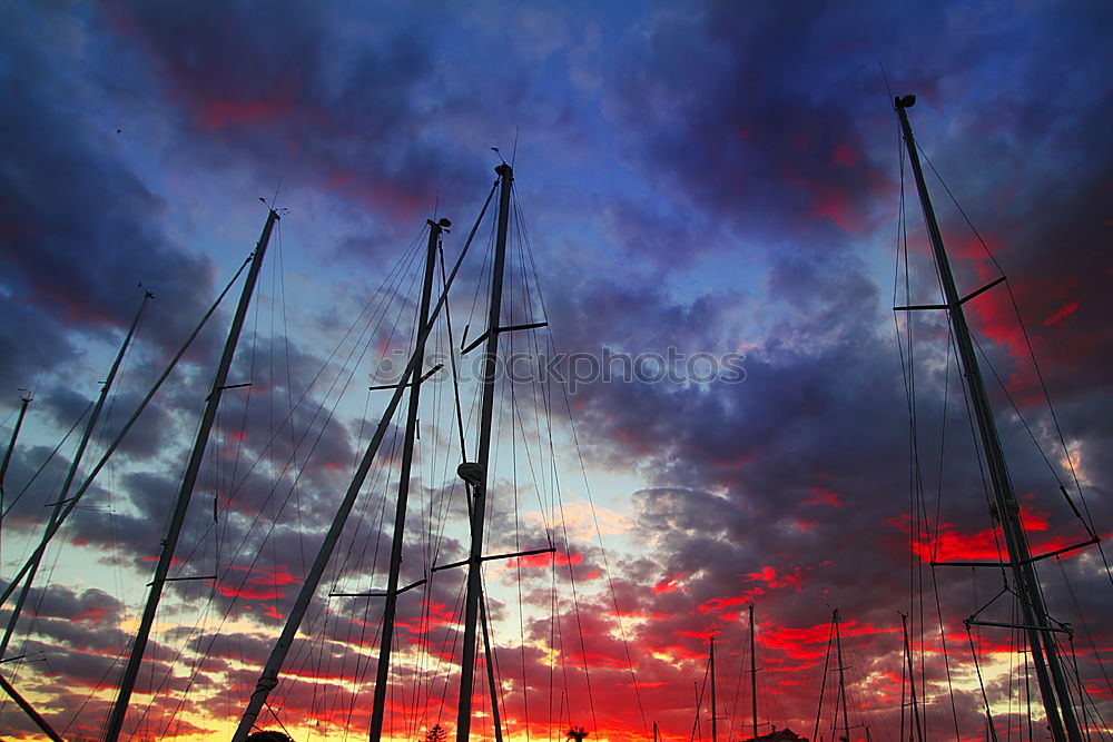 Similar – triptych Watercraft Ocean