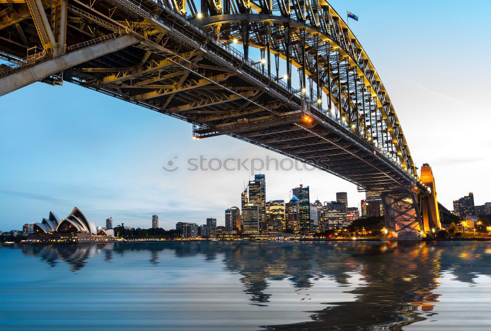 Image, Stock Photo Sydney Opera House under the Bridge