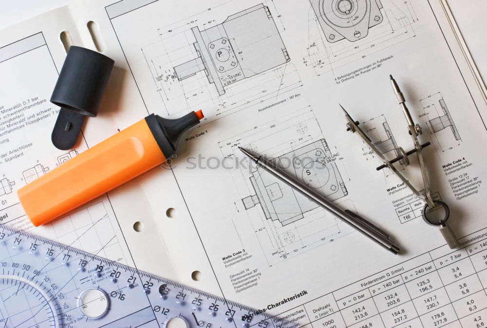 Similar – Image, Stock Photo Architecture, engineering plans and drawing equipment