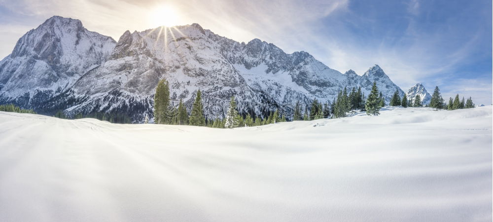 Image, Stock Photo Snowy mountains and valley