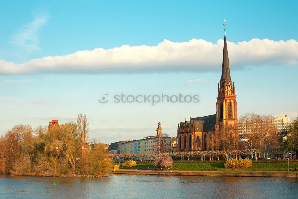 Similar – Image, Stock Photo View over the Warnow to Rostock.