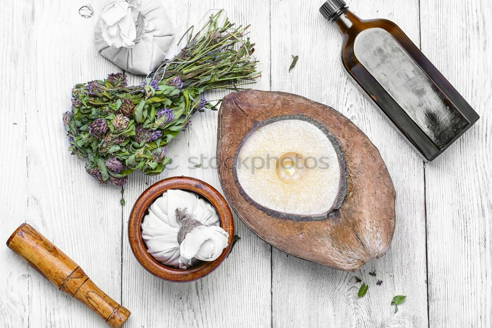 Similar – Image, Stock Photo Italian cheese burrata, olive oil and bread top view