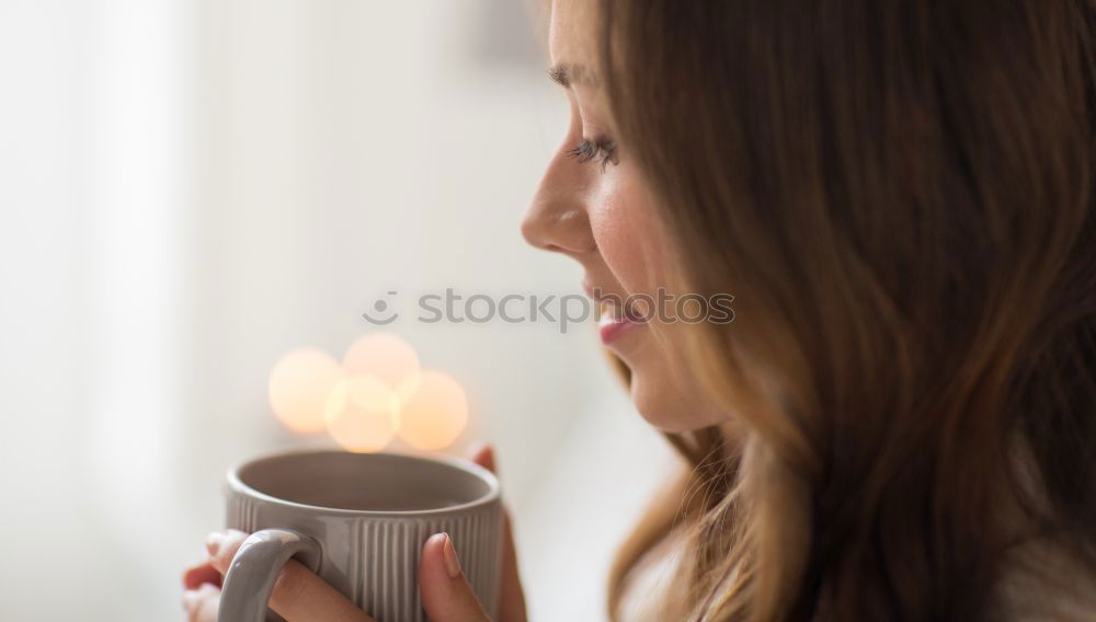 Similar – Image, Stock Photo Beautiful model with cup of coffee