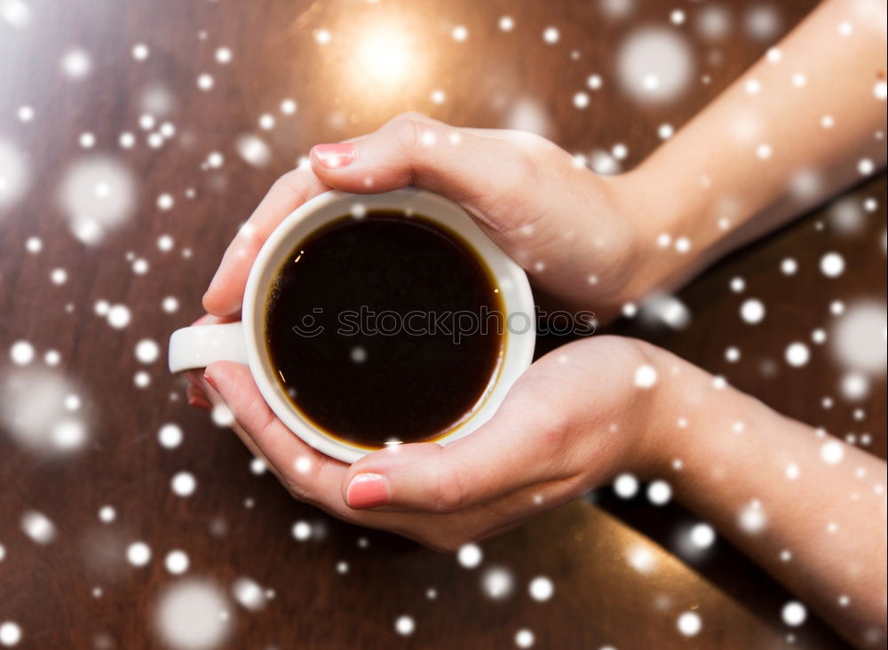 Similar – Woman with coffee cup in her hands