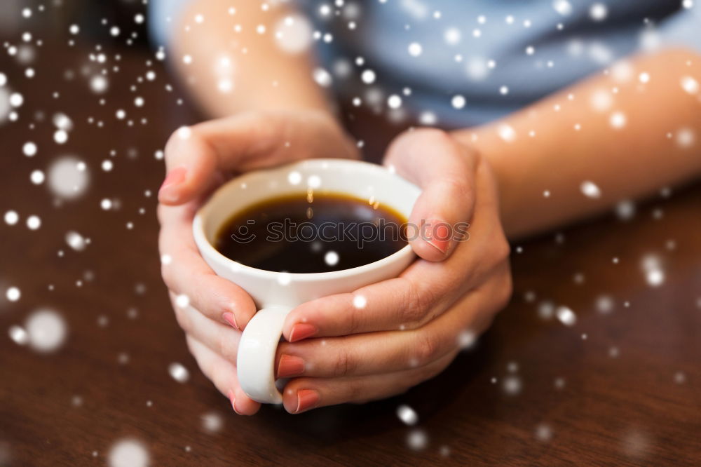 Similar – Woman with coffee cup in her hands