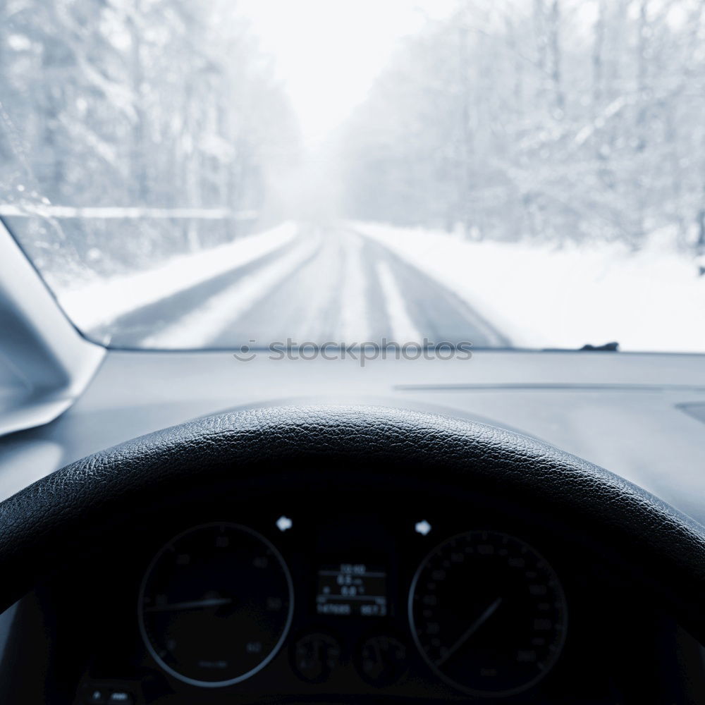 Similar – Person driving in snowy day