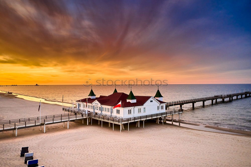 Similar – Image, Stock Photo Seebrücke Ahlbeck on Usedom at sunrise_001