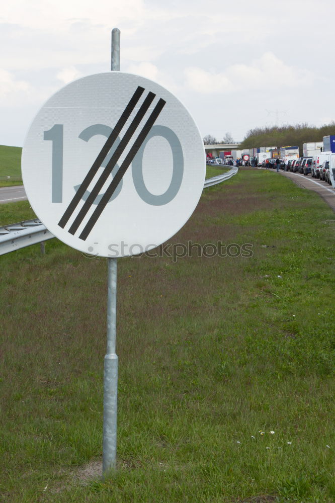 Image, Stock Photo closed barrier on a street in Edinburgh