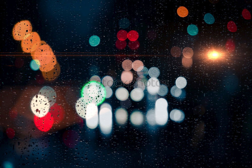 Similar – Image, Stock Photo Wet with rain street through the glass of the bus.