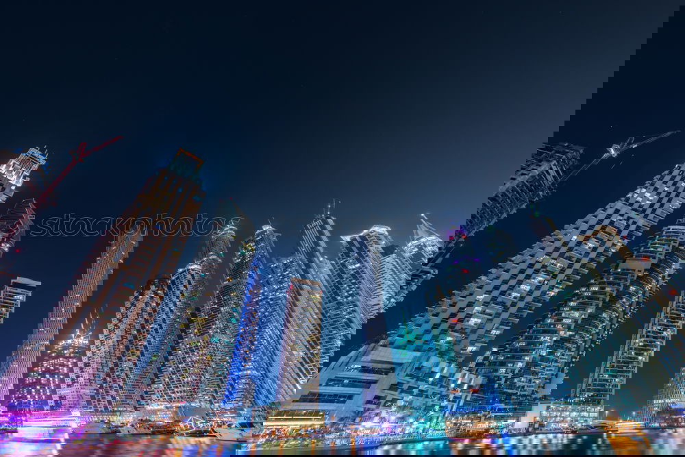 Similar – Image, Stock Photo Hamburg, night, lights, long exposure