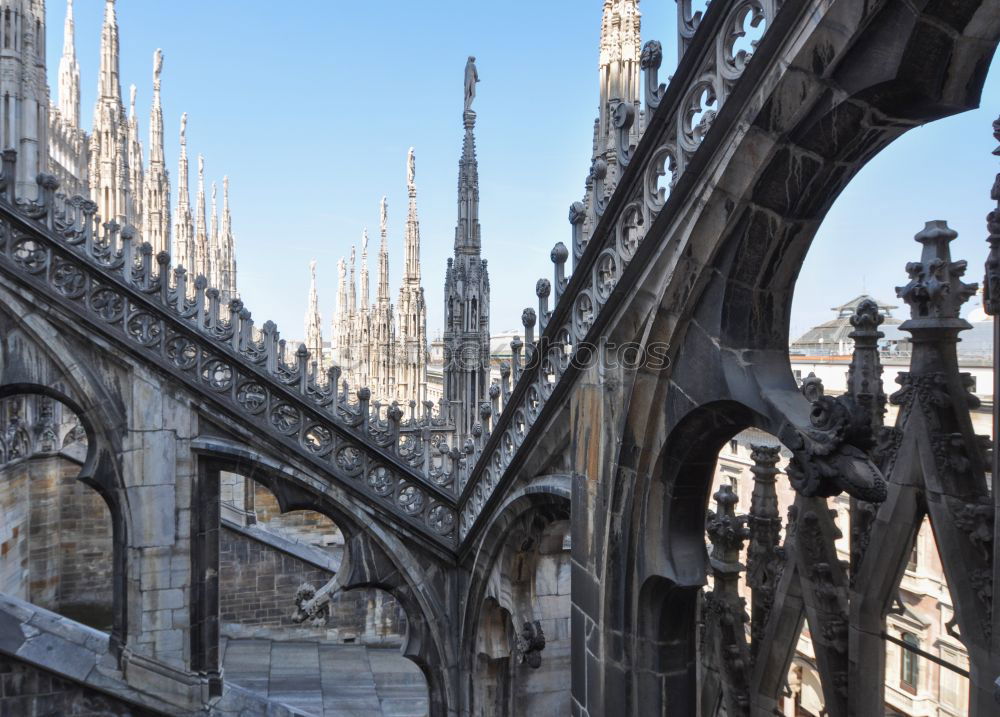 Similar – Image, Stock Photo Architecture on roof of Duomo cathedral