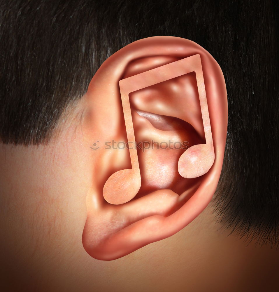 Similar – Image, Stock Photo Person with piercing and earphones