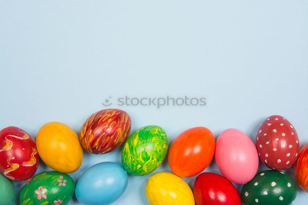 Similar – Image, Stock Photo Colourful Easter eggs in a box