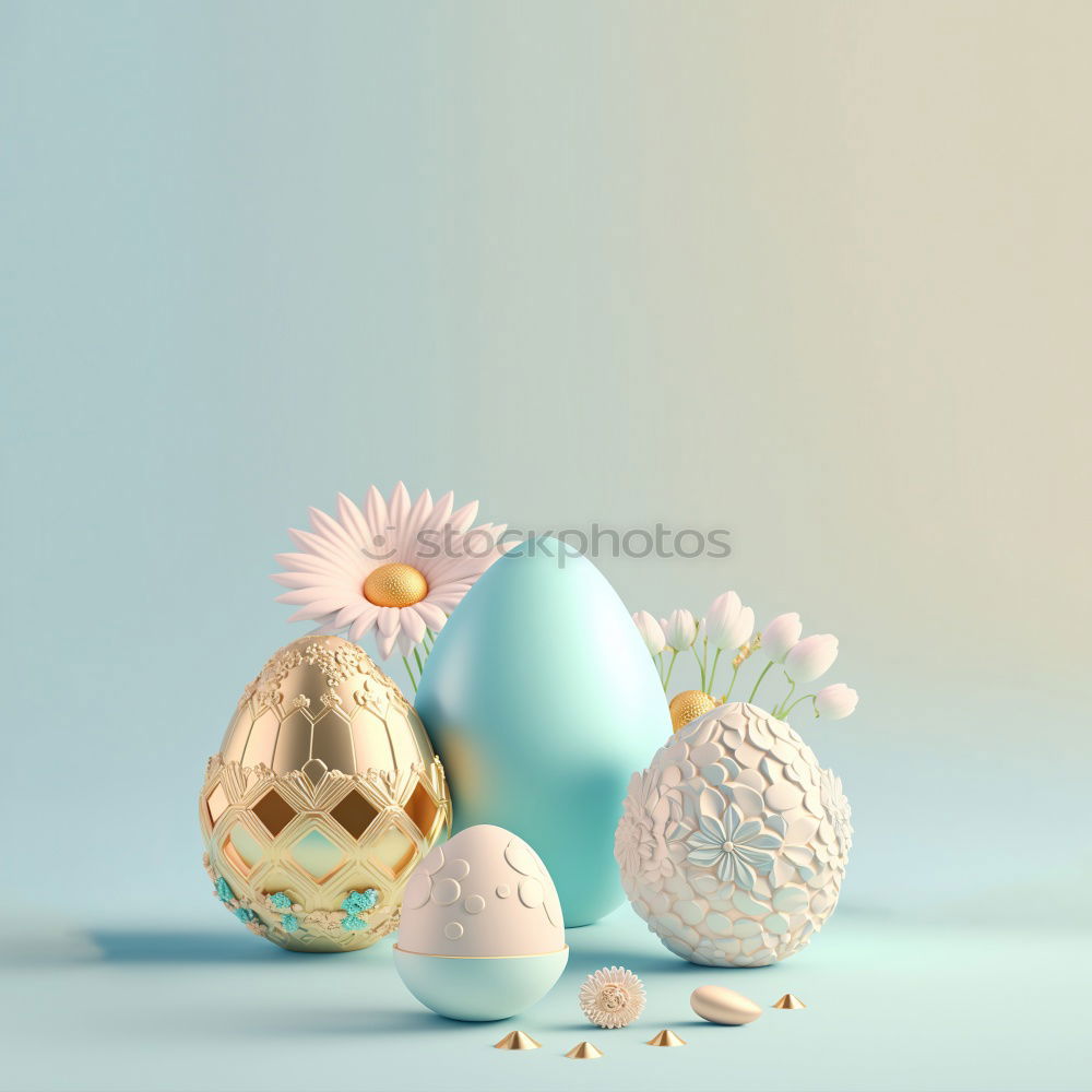 Similar – Image, Stock Photo Two white Easter eggs with red dots in the straw