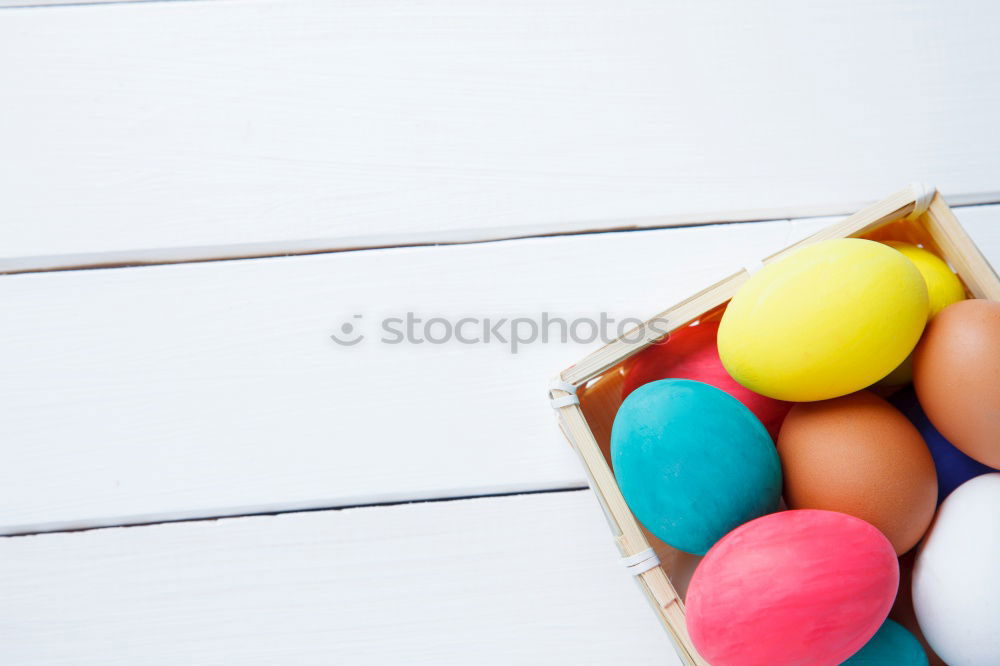 Similar – Image, Stock Photo Colourful Easter eggs in a box