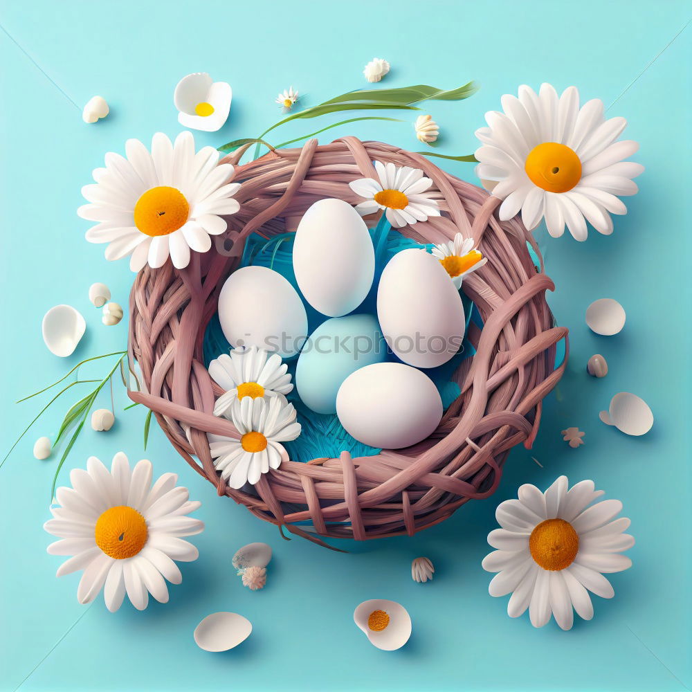 Similar – Image, Stock Photo Easter card with eggs and pink flowers decoration