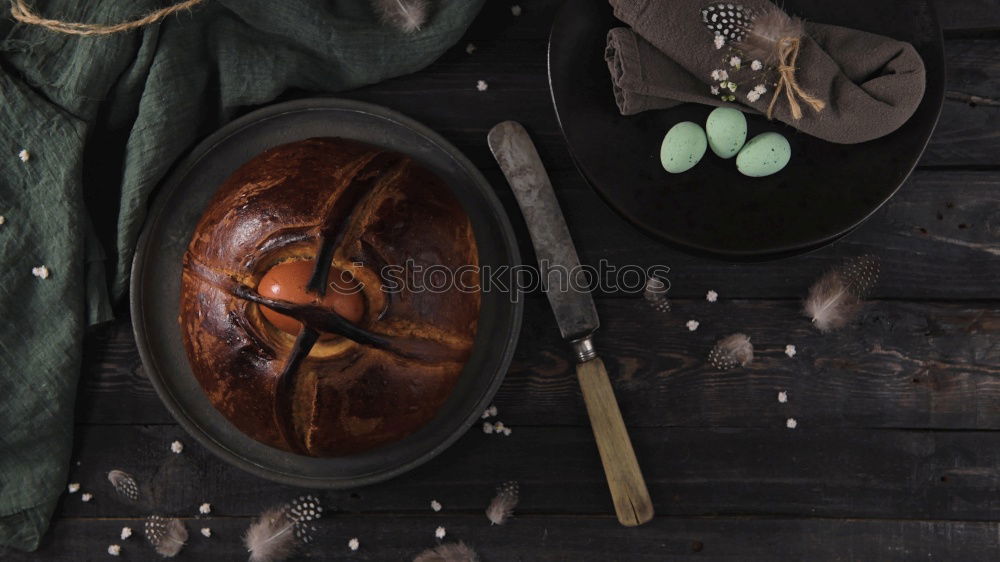 Similar – Tea set on dark background with teapot