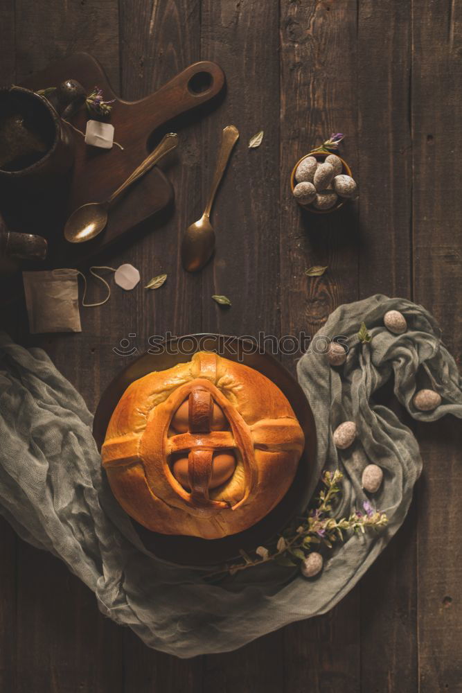 Similar – Image, Stock Photo Pieces of pumpkin in salt and pepper