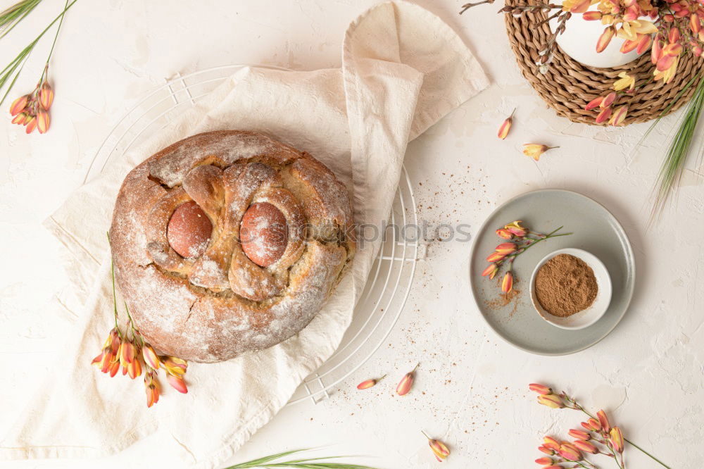 Similar – fresh bread and baked goods on wooden