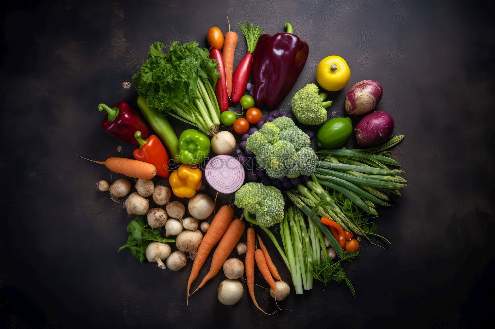 Image, Stock Photo fresh broccoli in a brown wicker basket