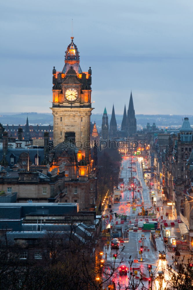 View of Princes Street in Edinburgh