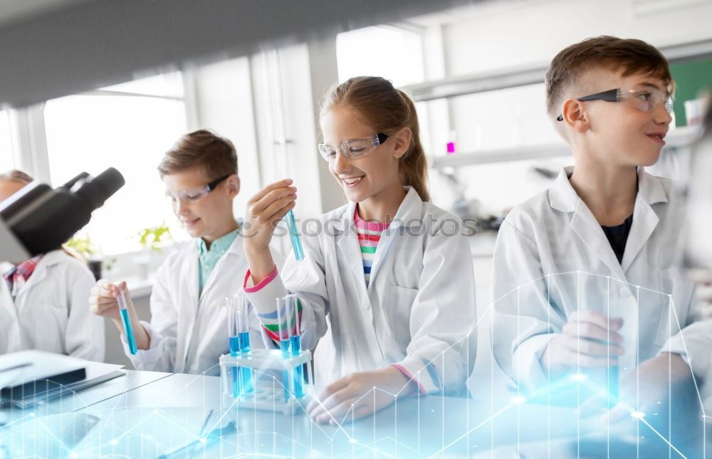 Similar – Image, Stock Photo Workers communicating in lab