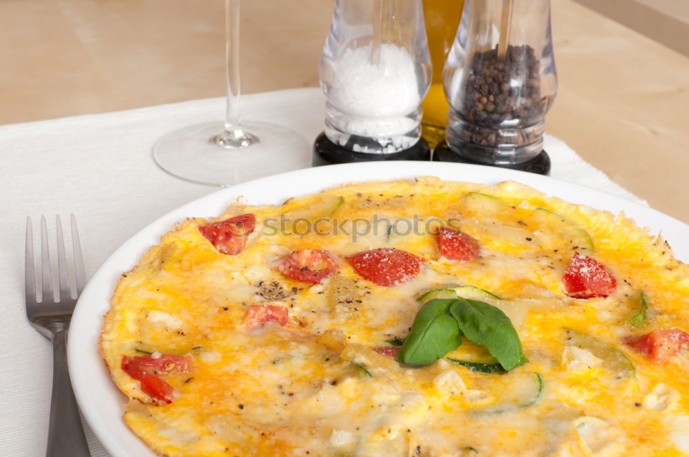 Similar – Image, Stock Photo breakfast scrambled eggs with herbs