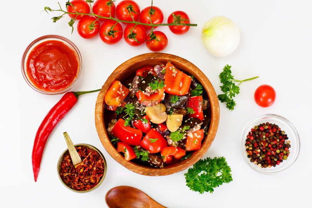 Similar – Image, Stock Photo Ingredients for a balanced meal