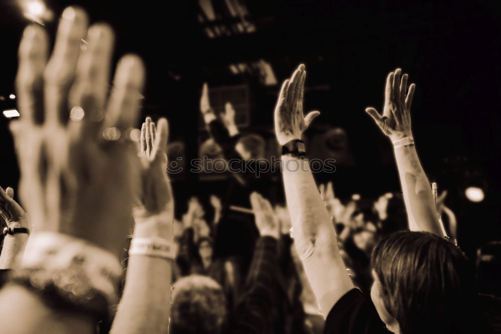 Similar – Image, Stock Photo Jumping! Concert Music