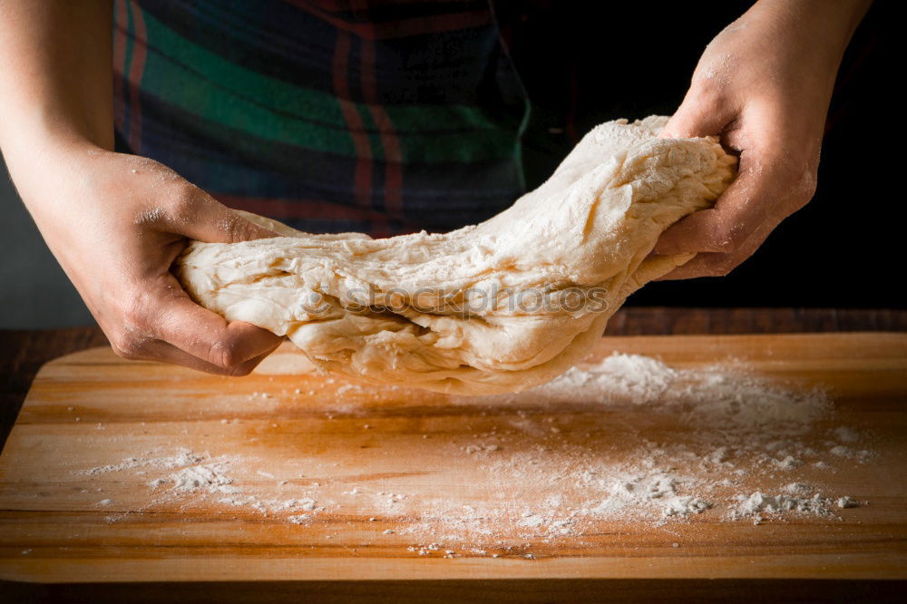 baked bread in half Bread