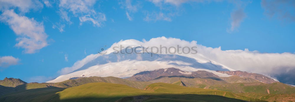 Similar – Wild horses in front of the Cotopaxi volcano in Ecuador