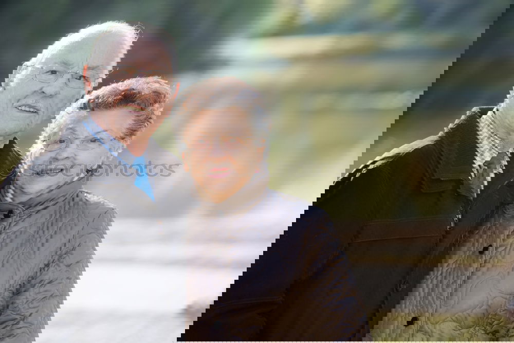 Similar – Image, Stock Photo Smiling senior couple