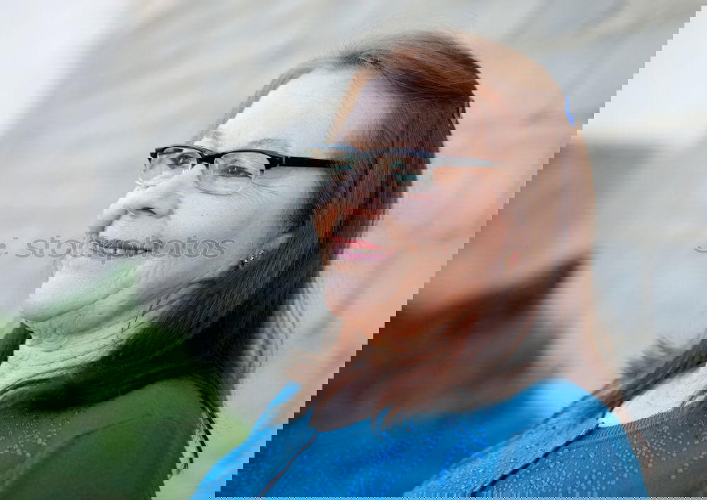 Similar – Image, Stock Photo Selfie from a woman Joy