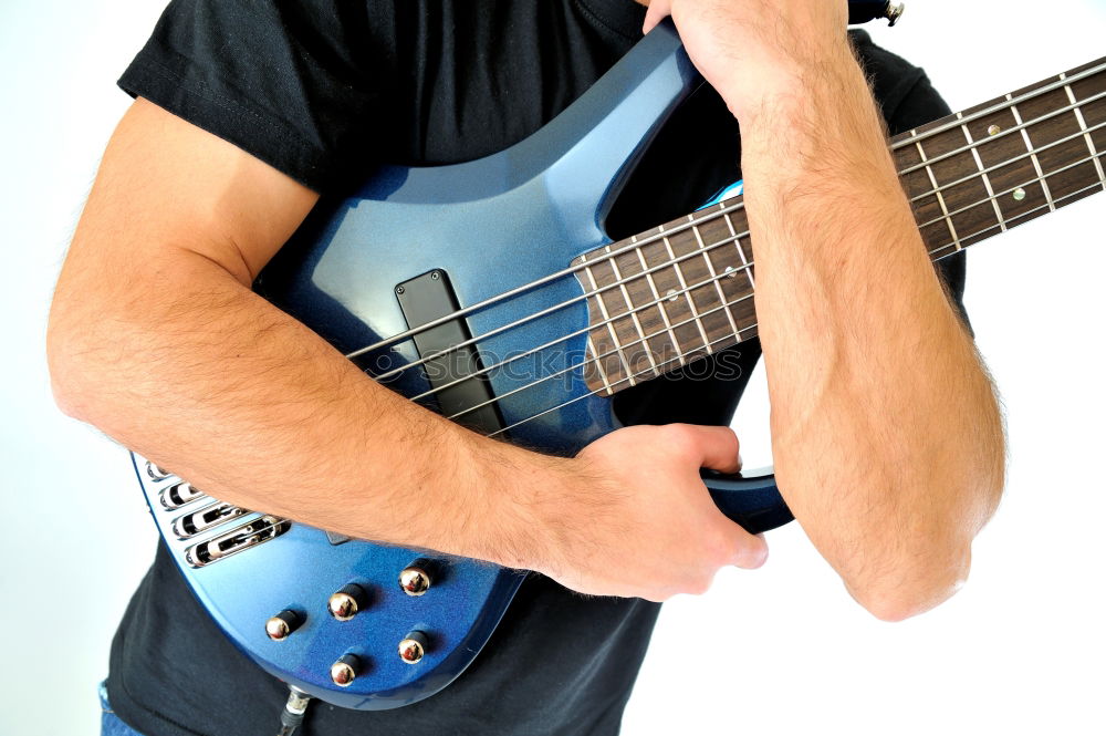 Similar – Image, Stock Photo outdoor photo session with a bass player and his instruments