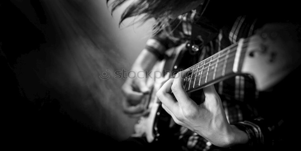 Similar – Image, Stock Photo Guitar Playing #1